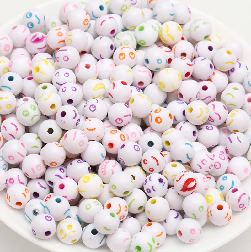 

100Pcs 8mm Letter Beads Random Mixed Cubic Acrylic Beads White Alphabet Beads Charms Bracelet Necklace For Jewelry Making DIY