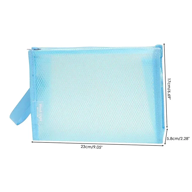 Pawaca PVC Waterproof Small Mesh Makeup Bag Beauty Travel Cosmetic Bag Women Storage Bag Pencil