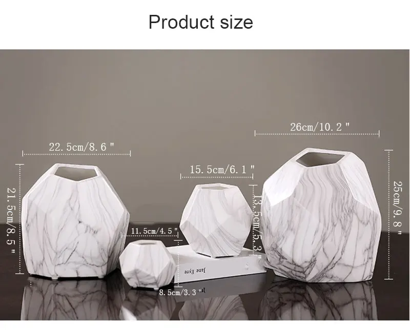 Современный простой мраморный цветочный горшок для помещений, Керамическая Настольная ваза для цветов, украшение для дома и офиса, горшок для суккулентов, домашняя Цветочная ваза
