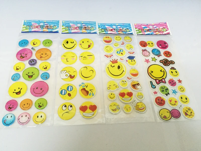 12pcs cut sticker Emoji Smile face stickers for notebook, message Twitter Large Viny Instagram