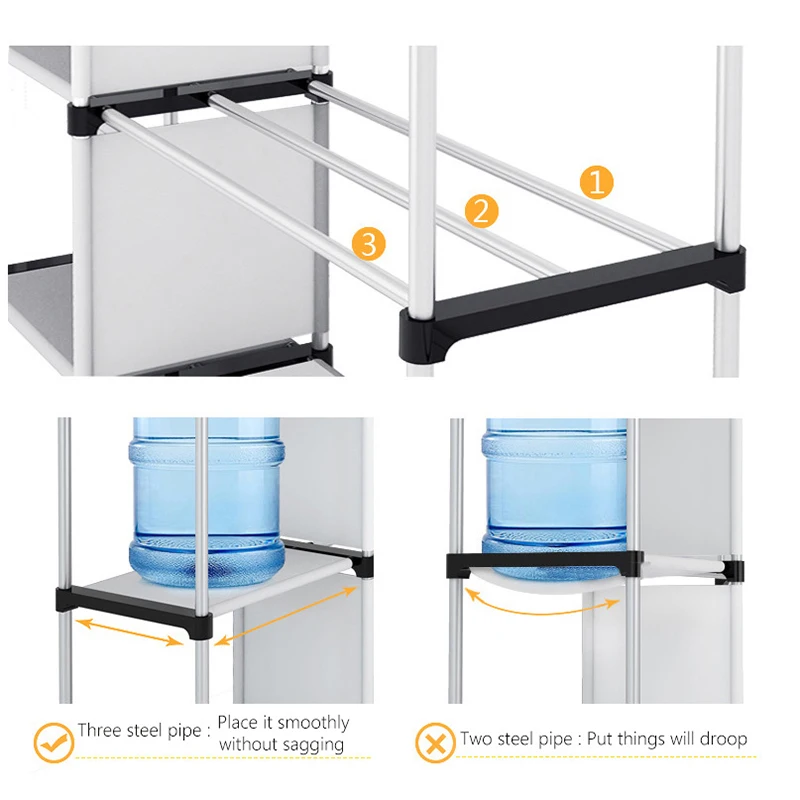 Органайзер для шкафа, модный гардероб, нетканый стальной каркас, подкрепление, стоячий органайзер для хранения, съемная мебель для спальни