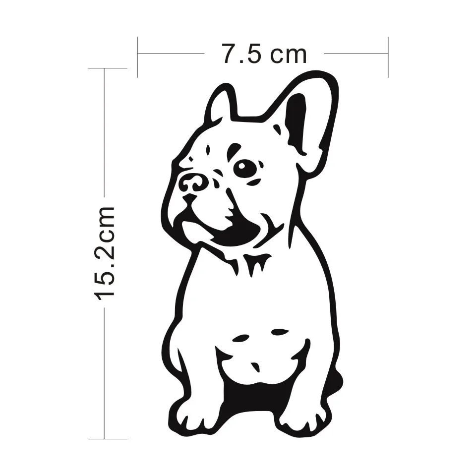 Cunymagos FRENCH BULLDOG Dog Pet Breed Vinyl Decal Funny Animal Car Sticker Dog Sticker Auto Motorcycle Car Styling 7.5CM15 (2)