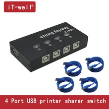 4 portas usb compartilhamento interruptor adaptador caixa por scanner stampante 4 computadores compartilhar uma impressora