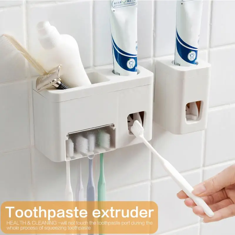 2018 New Automatic Toothpaste Squeezer Dispenser Set Wall Mount