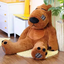 huge Unlucky bear plush toy sitting brown the biggest unlucky bear doll birthday gift about 180cm