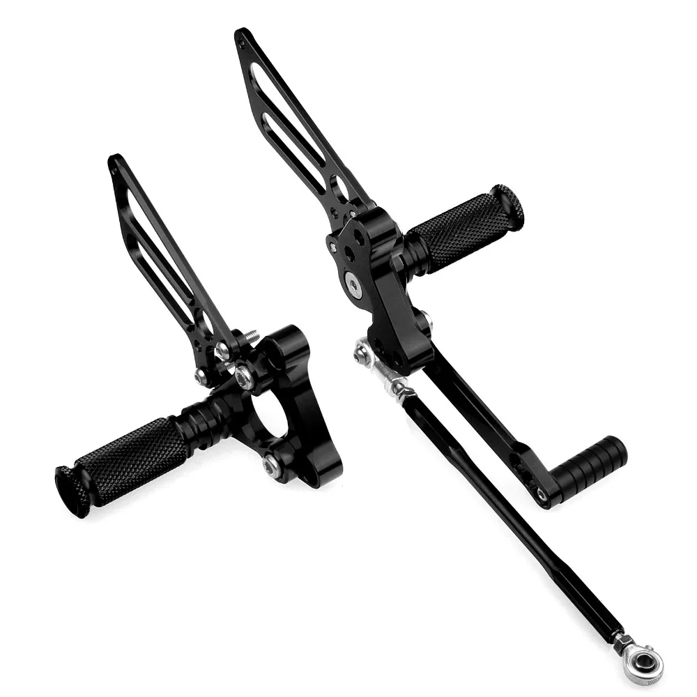 

BIKINGBOY Rearsets Rear Sets Foot Pegs Rests for Ducati 749 999 ALL Footpegs Footrests Motorcycle Adjustable Racing Billet CNC