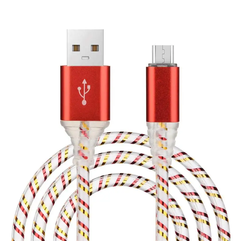 Светодиодный Фонари Мирко USB кабель USB 3.1 Синхронизация данных быстрее Зарядное устройство кабель для Android Dropshipping Mar 26 - Цвет: Red