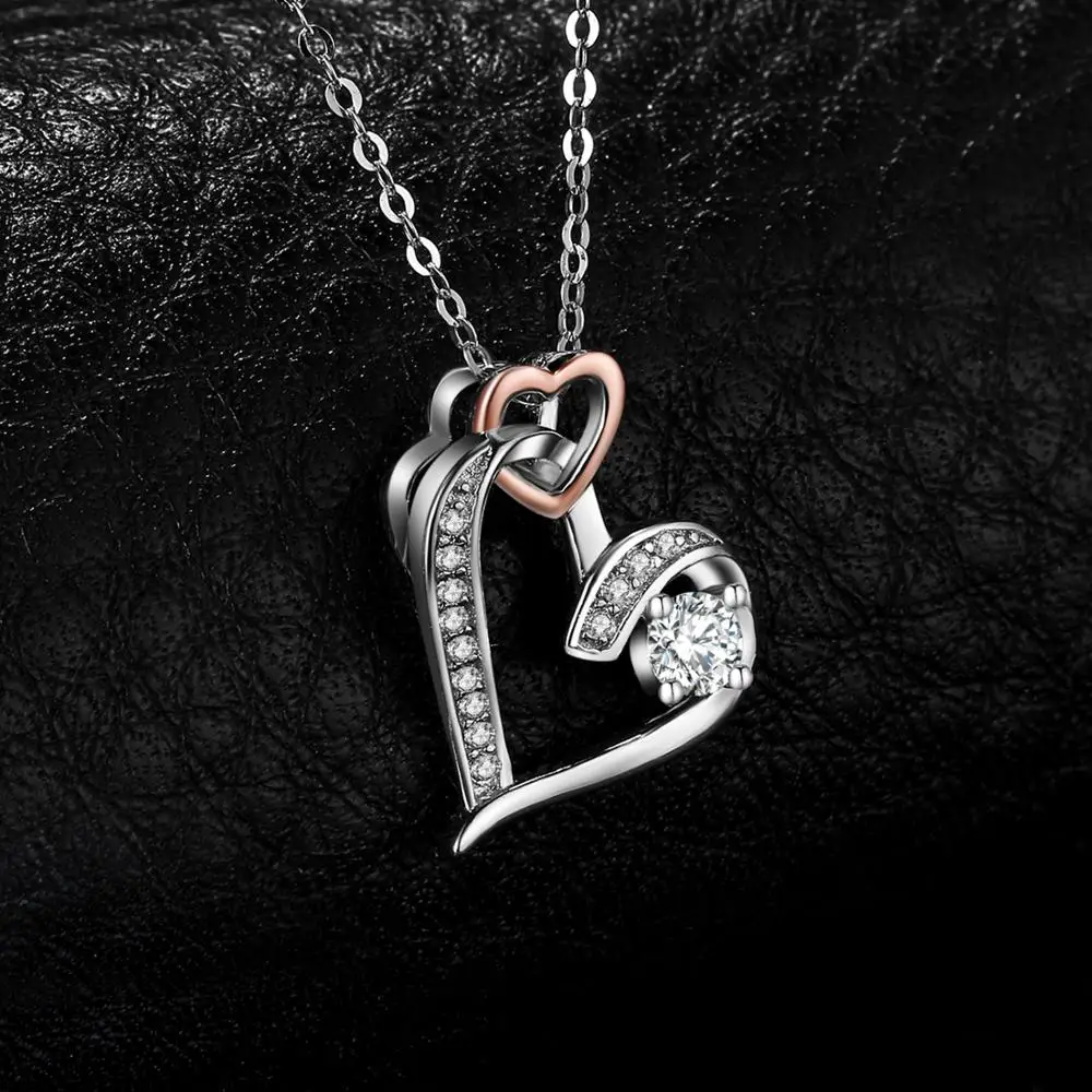 Collana Infinito Cuore Argento 925 - Simbolo Amore Eterno Con Zirconi 254062
