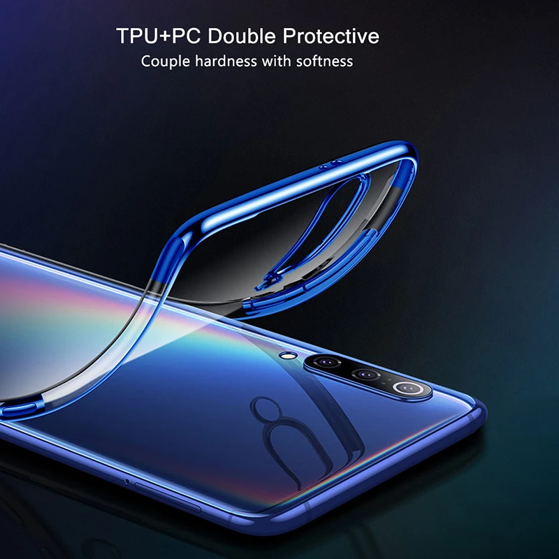 Hacrin Case for Xiaomi Mi 9 Case Clear Transparent Bumper TPU Silicone Plating Cover case for Xiaomi Mi 9 Mi 9 se Phone Case