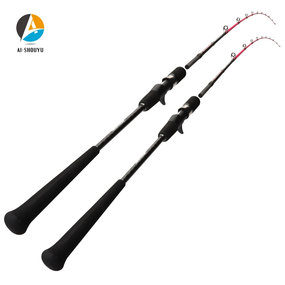 

AI-SHOUYU 30T Carbon Slow Jigging Rod 1.98m Fuji Oxide Guide and DPS Real Seat 2 Section Casting Rod Boat Rod Ocean Fishing Rod