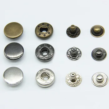 

10sets/lot Metal brass Press Studs Sewing Button Snap Fasteners Sewing Leather Craft Clothes Bags 831/633/655