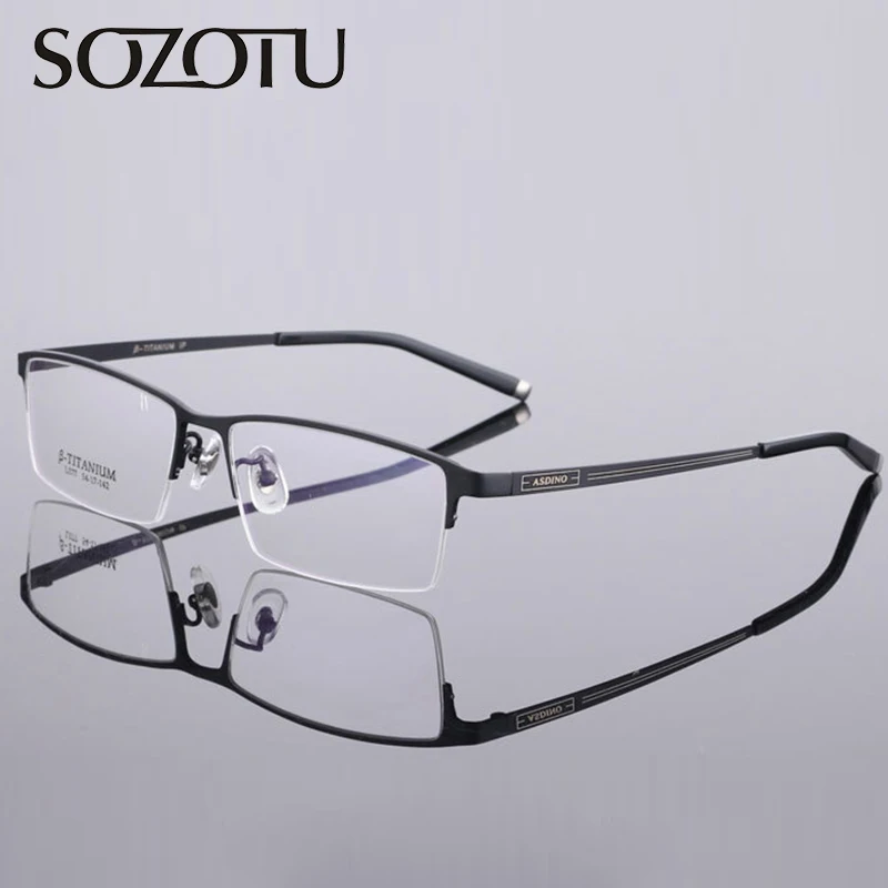 

Ultralight Spectacle Frame Men Pure Titanium Myopia Eyeglasses Computer Optical Clear Lens Glasses Frame For Male Eyewear YQ273