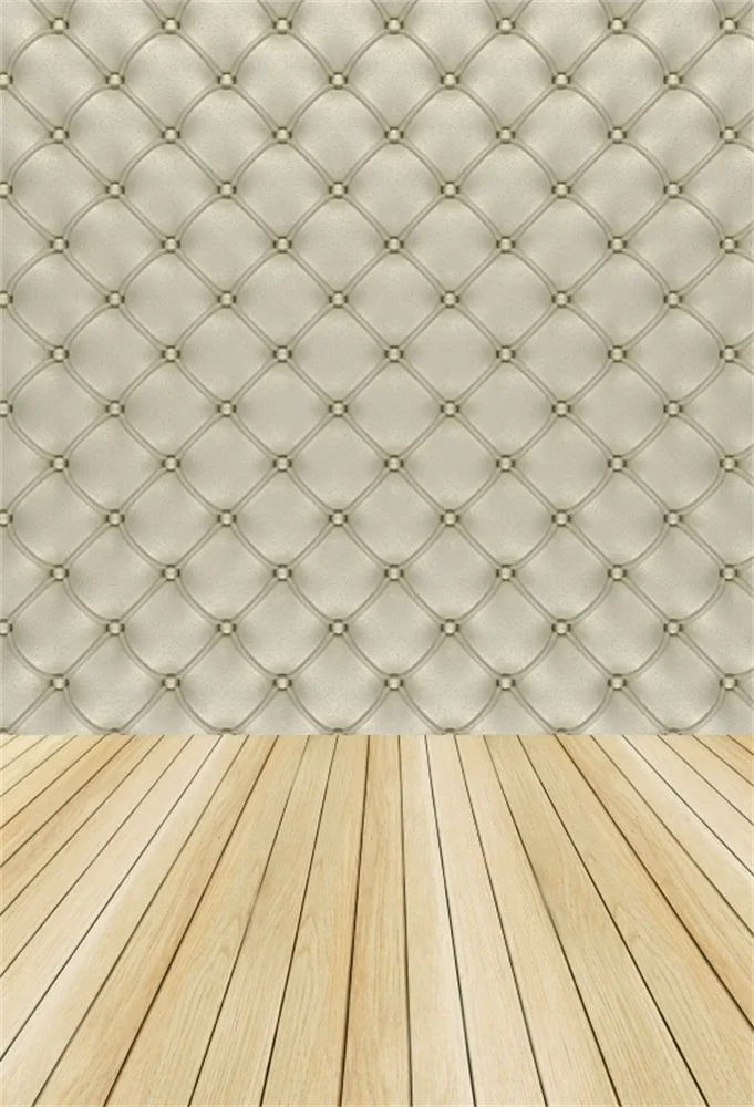 

Laeacco Leather Diamonds Pattern Luxury Wooden Floor Photography Backgrounds Customized Photographic Backdrops For Photo Studio