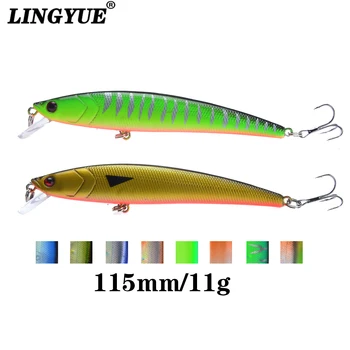 

LINGYUE 1PCS Fishing Minnow Crankbait Lures Hard Bait 11.5cm 11g Plastic Wobbler Pesca Artificial Baits Bass Pike Bait