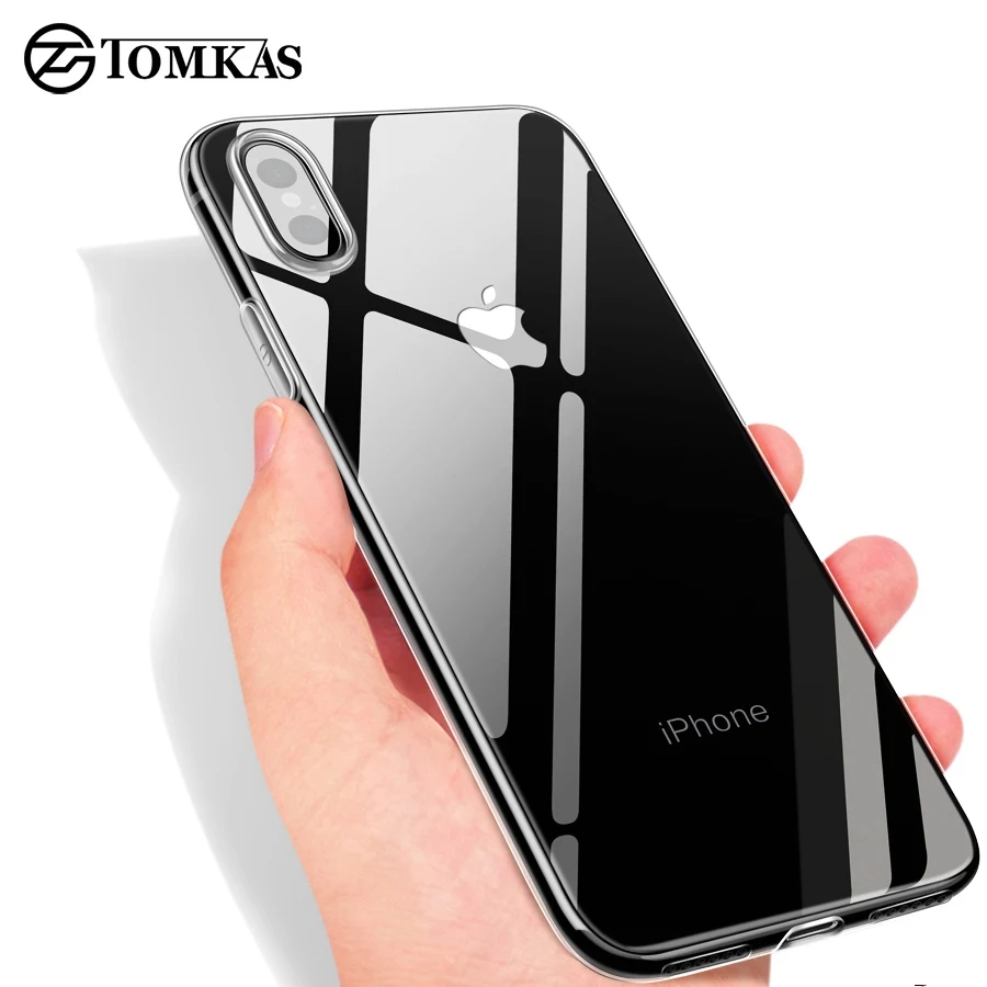 

TOMKAS Transparent Fitted Case For iPhone X 8 7 6 6S Plus Case Silicone Soft TPU Clear Cover For iPhone 6 6S 7 8 Plus X Cases