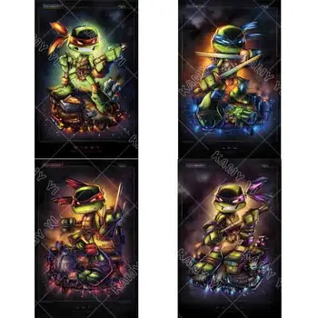 

Full Square drill 5D DIY Diamond Embroidery Kung Fu Turtle Diamond Painting Cross Stitch Rhinestone Mosaic decoration