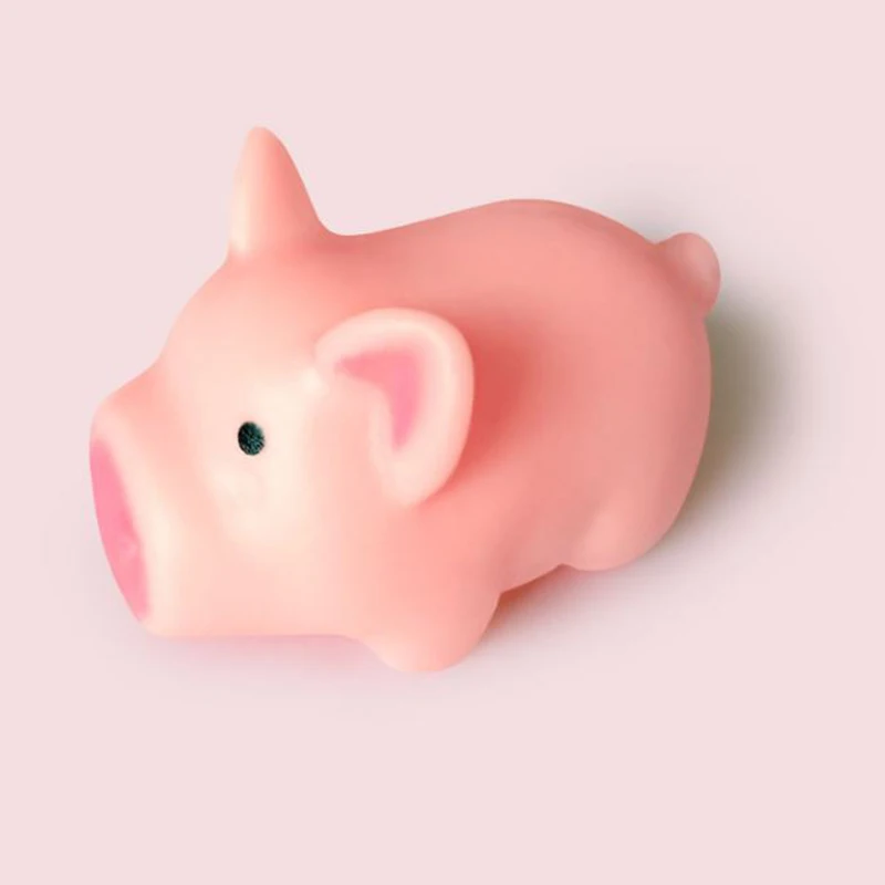 

1pcs Pink Cute Pig Pet Dog Chew Toys Puppy Squeaky Toy Rubber Chew Sound Fetching Funny Training Toys