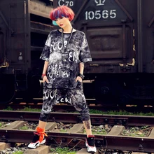 

Summer 2 Piece Set For Women Casual Crop Top & Harem pants Tracksuit Set Female Black Harajuku Hip Hop Streetwear short sets