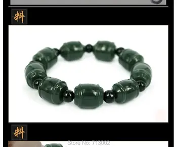 

Natural Cyan Jadeite Green bracelet Apotropaion jade Beads bangle Quality