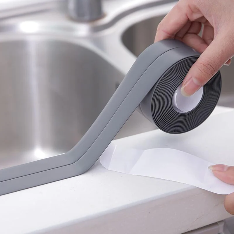 1 рулон Водонепроницаемая форма клейкая лента прочное использование ПВХ материал кухня ванна стена уплотнительная лента гаджеты
