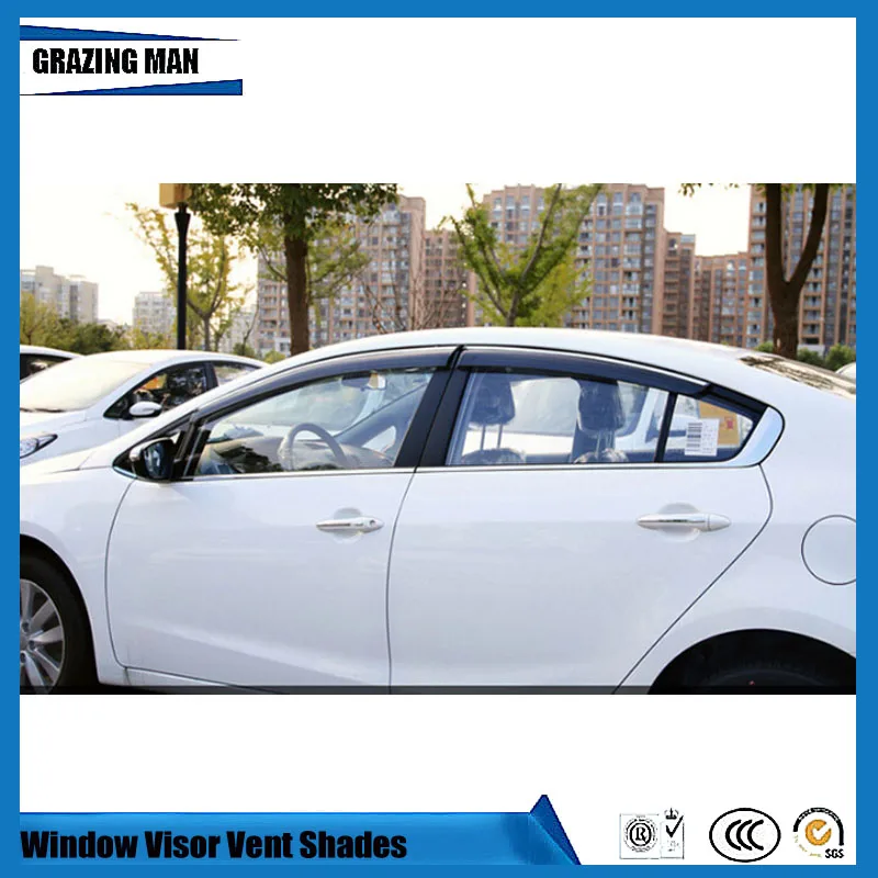 Car accessories Window Visor Vent Shades Sun Rain Deflector Guard 4PCS/SET for KX3 sun visor | Автомобили и мотоциклы