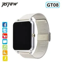 RsFow GT08 Além Das Mulheres Dos Homens Relógio Inteligente Bluetooth Smartwatch relógio de Pulso Apoio SIM/TF Cartão de Telefone de Pulso Para Android Apple PK Z60