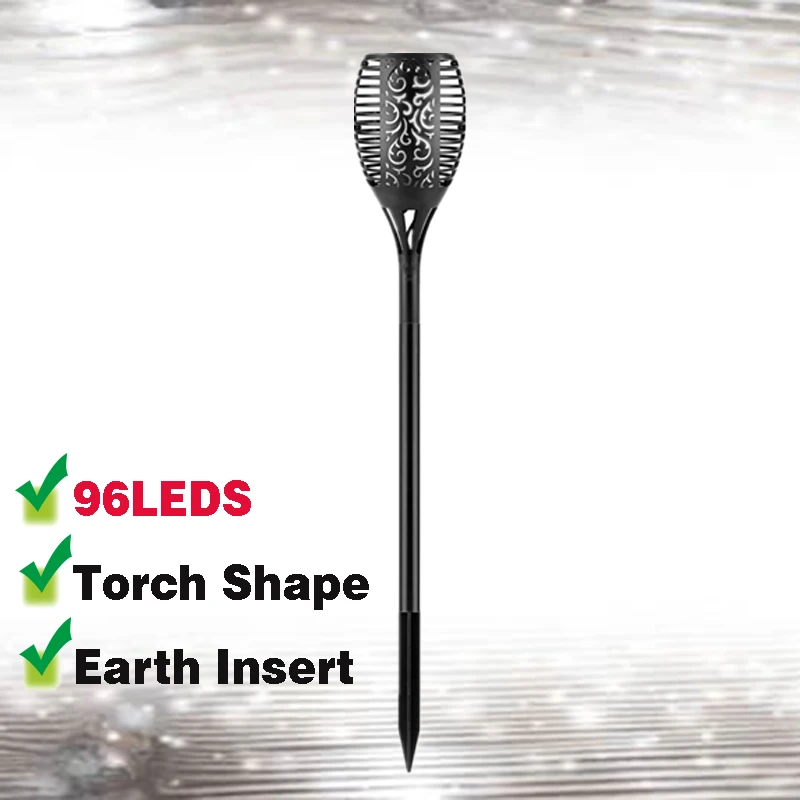 

LED Solar light Torch solar lamp earth Insert Good convertion Rorated Solar panel Perfect quality Outside Garden