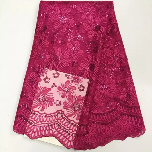 Горячие продаж во Франции Фатин с блестками кружевной ткани новейшие