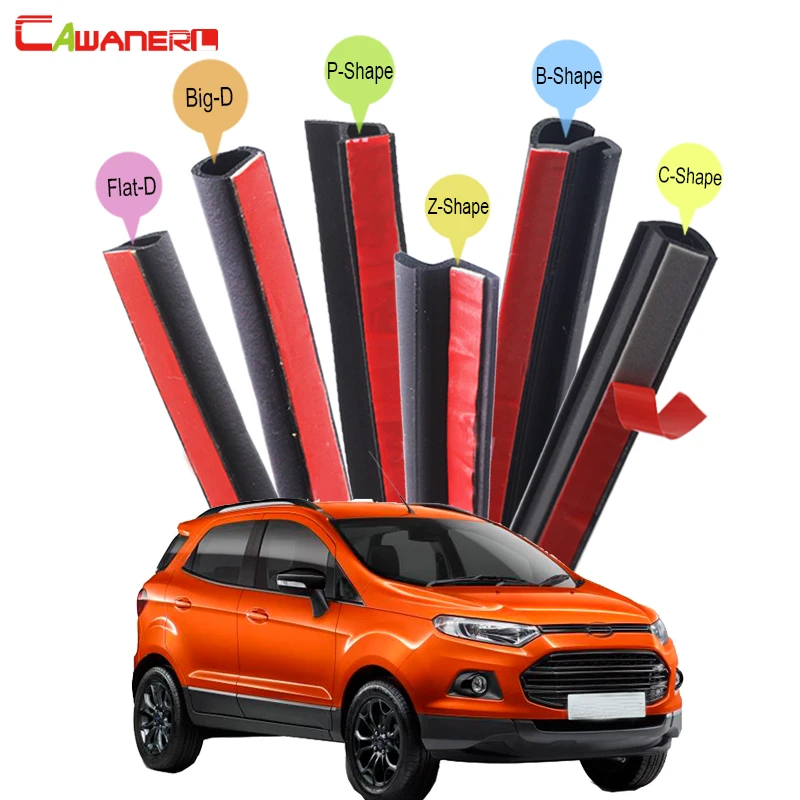 Cawanerl Rubber Car Seal Sealing Strip Kit Weatherstrip Noise Insulation For Ford Freestyle Galaxy Taurus X S-Max EcoSport | Автомобили и