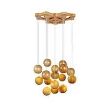 Solid wood chandelier modern Chinese Japanese Nordic creative minimalist living room dining three single-head wood wooden lamp 2017 solid wood chandelier modern chinese japanese nordic creative minimalist living room dining three single head wooden lamp