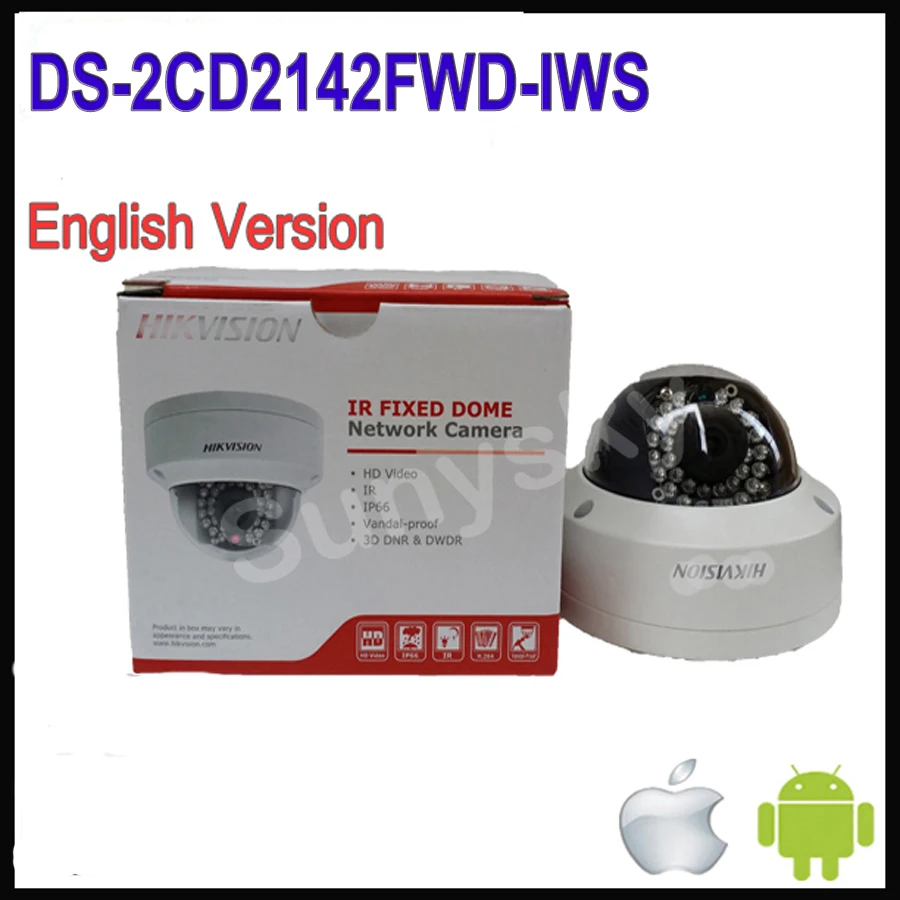 

Hikvision WIFI IP camera 4MP DS-2CD2142FWD-IWS replace DS-2CD2142F-IS WDR H.265 Micro SD TF Card Support 128GB Audio Camera POE