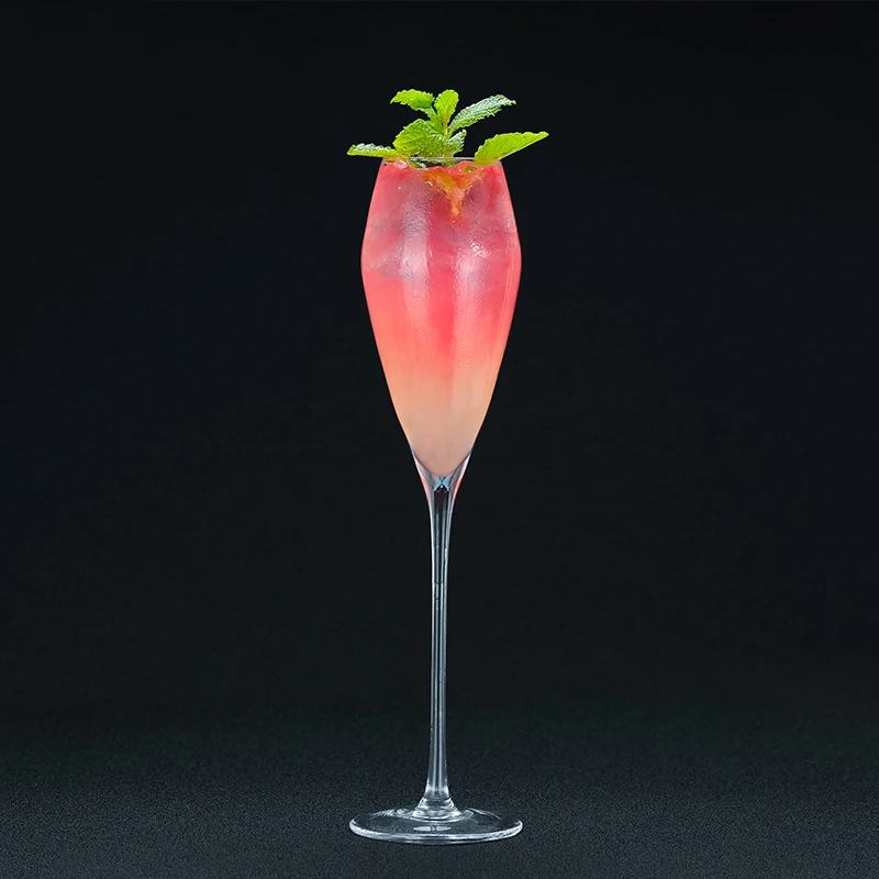 

Free Shipping 4PCS 260ml Champagne Flute Glasses Cocktail Glasses Elegant Designed Hand Blown, Lead Free, Champagne Cups