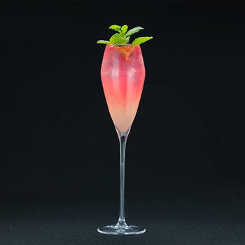 

Free Shipping 4PCS 260ml Champagne Flute Glasses Cocktail Glasses Elegant Designed Hand Blown, Lead Free, Champagne Cups