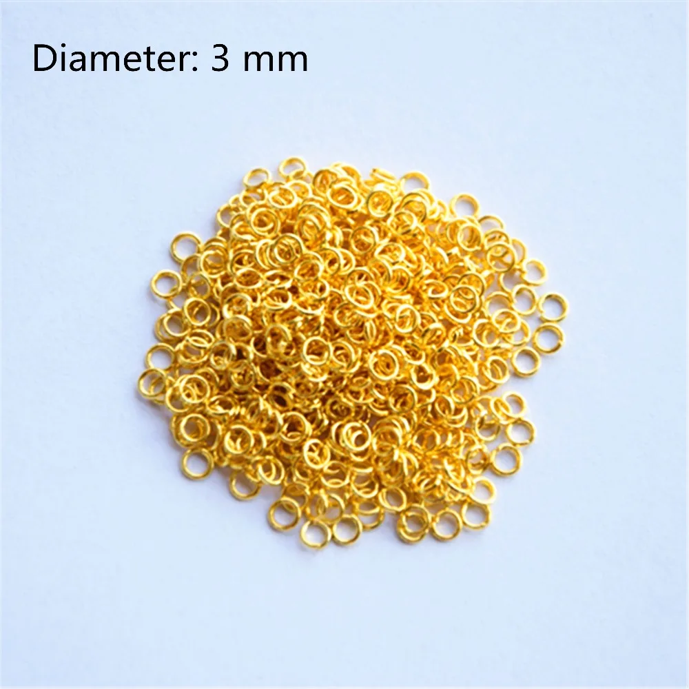 

Free 3MM 500PCS Opening Jump Rings Beading Handemade Jewelry Making 18KG Yellow Gold Filled Components Gold Jump Rings FJ-05