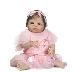 Новый 57 см полный силиконовые Средства ухода за кожей Reborn Baby Doll Игрушечные лошадки реалистичные новорожденных Принцесса Девушка Дети