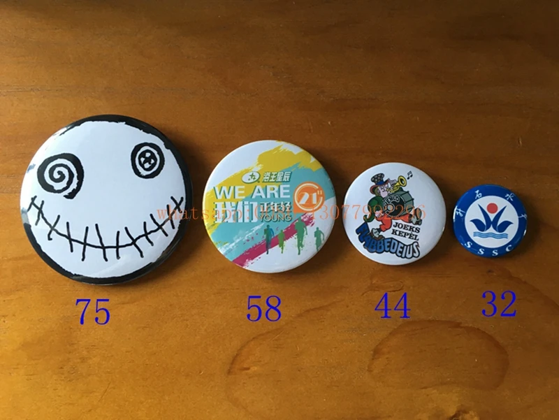 20pcslot 4444mm custom your design badge tinplate badges,custom button badge with safety pin, any logo and texts (3)