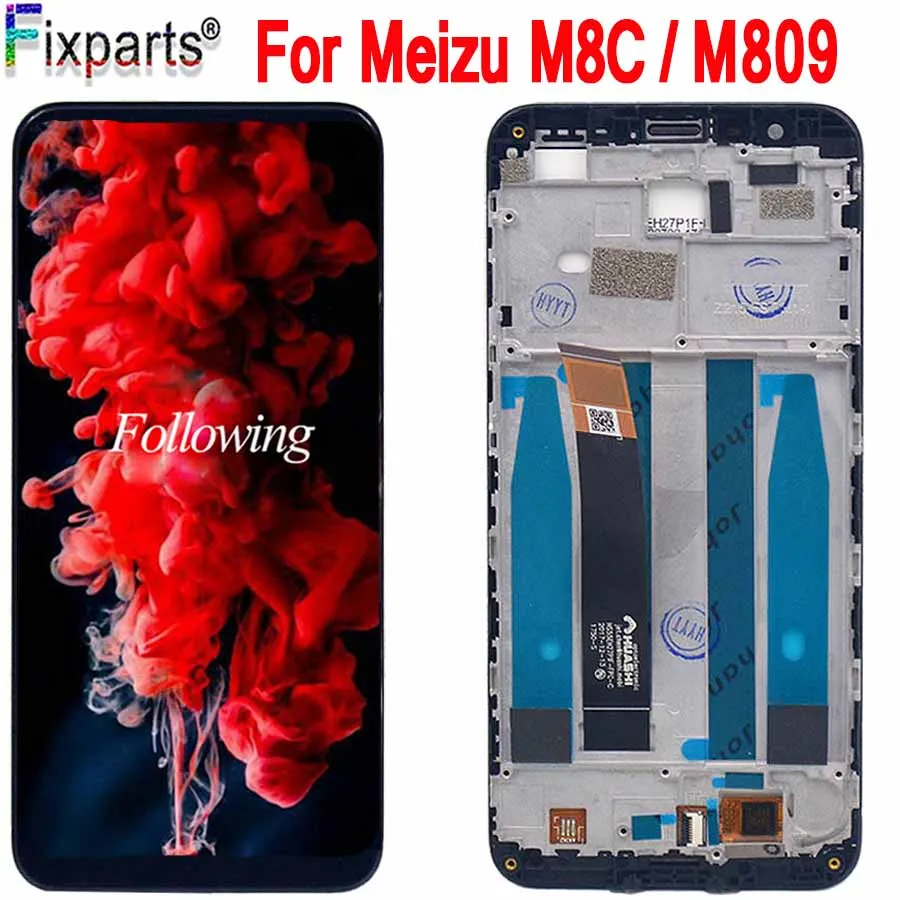2018 Новый ЖК-дисплей для Meizu M8C с сенсорным экраном рамкой дигитайзер в сборе M8 C M809L