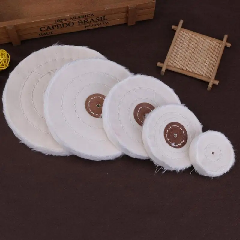 50 100 mm Cotton Lint Cloth Buffing Wheel Gold Silver Jewelry Mirror