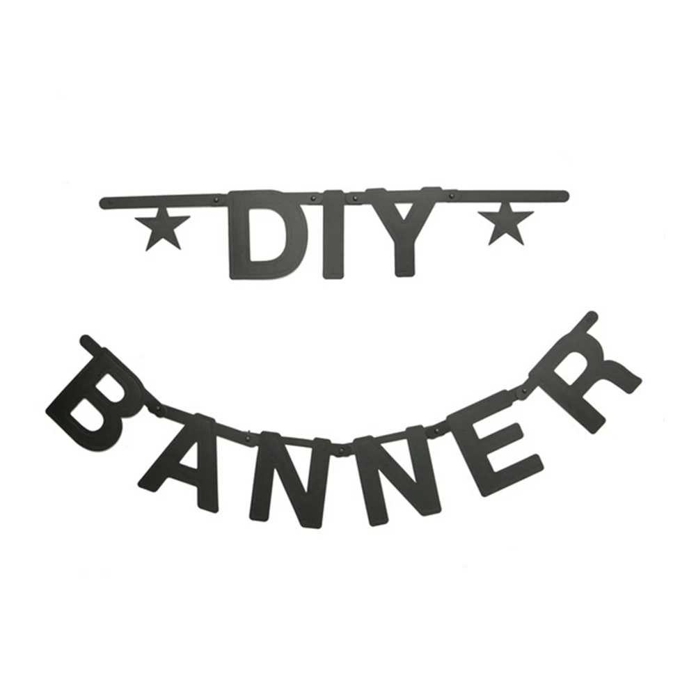 Black Diy Letter Banner Custom Symbols Kit Party Banner For