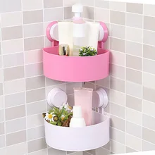 Plastic Bathroom Storage Shelf Kitchen Storage Holder Kitchenware Toiletry Bathroom Organizer with Sucker