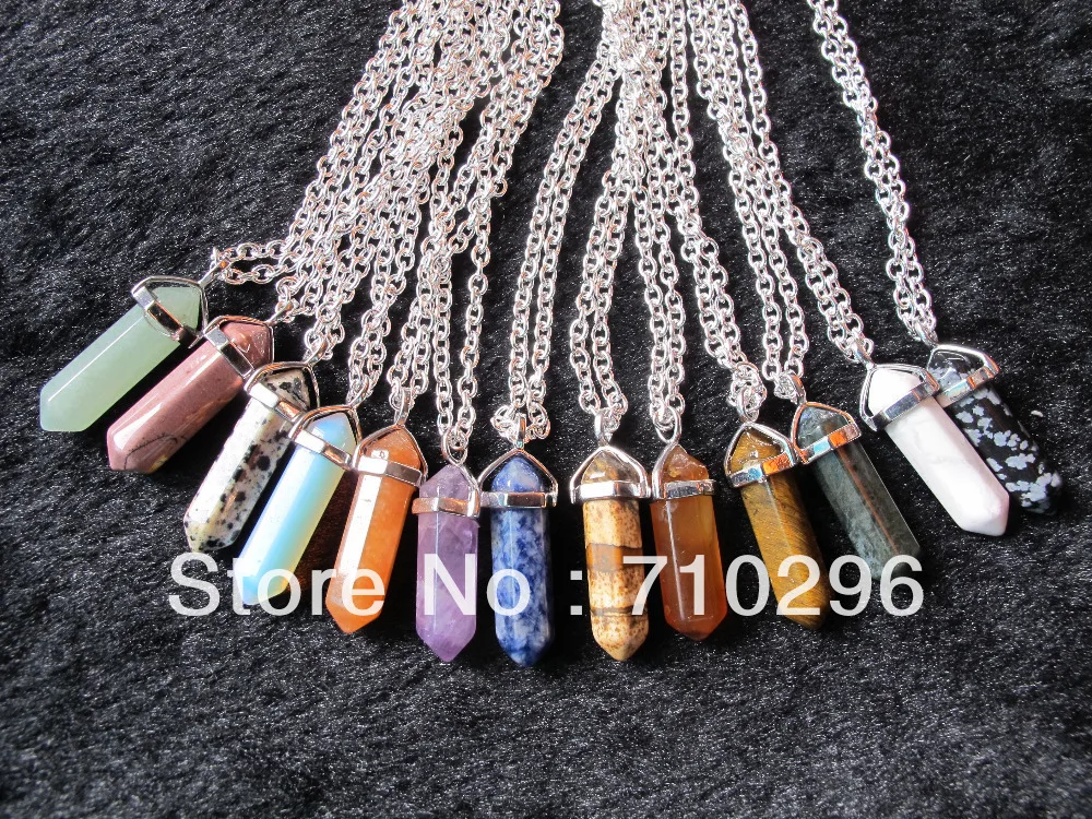 Ожерелье из натурального камня с посеребренным покрытием 10 шт./лот|necklace usb|stone