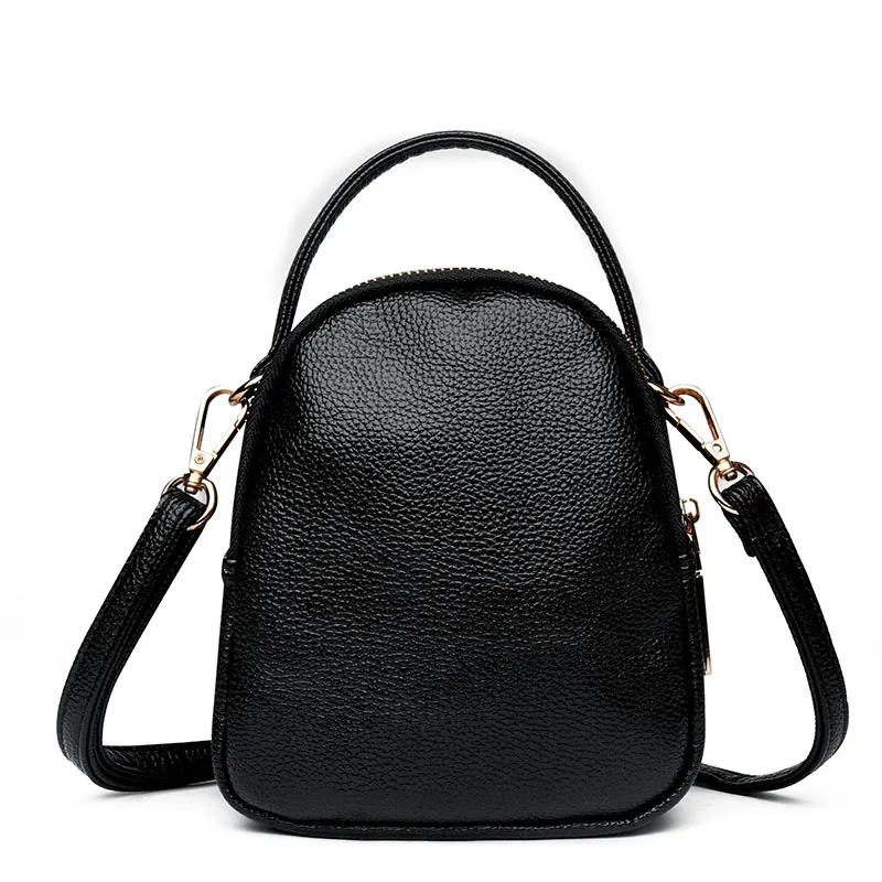 2018 bolso de hombro de cuero multifunción para mujer Mini bolso de escuela con cremallera para chica pequeña Mochila de viaje para mujer