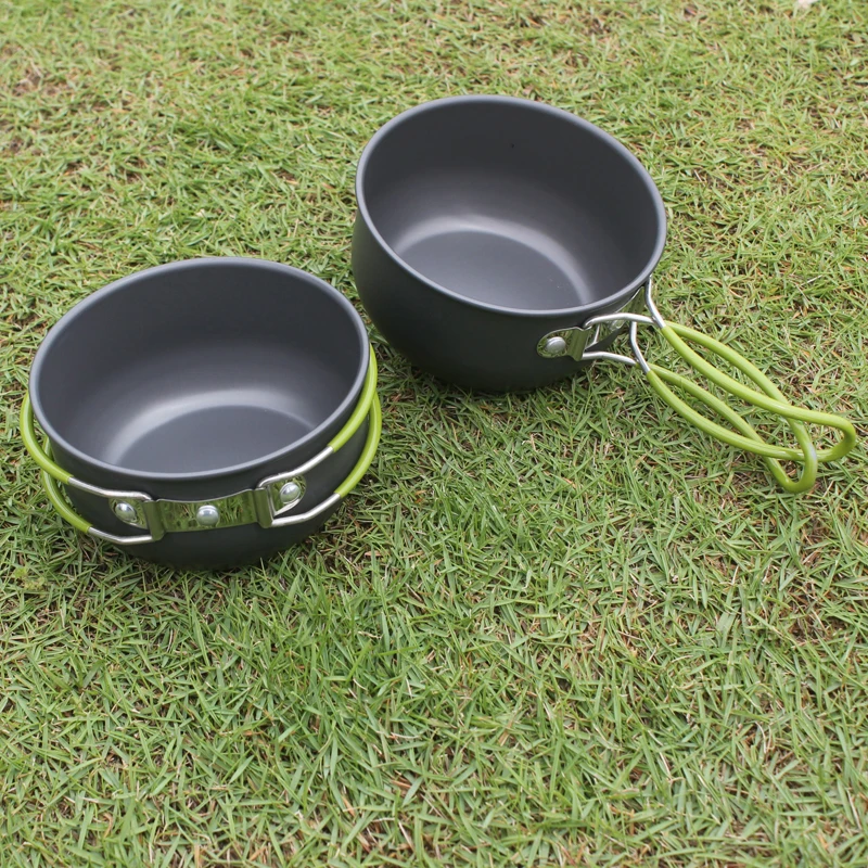 Aluminio plegable tazón olla de cocción portátil acampar al aire libre picnic cocina vajilla caldera Aluminio plegable tazón olla de cocción portátil acampar al aire libre picnic cocina vajilla caldera