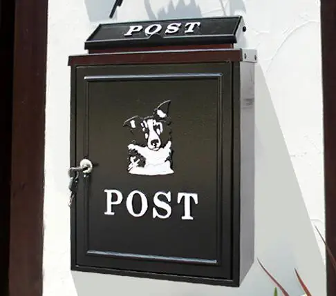 Ретро американский пасторальный настенный почтовый ящик большой буквенный ящик Открытый запираемый безопасный почтовый ящик литой алюминиевый почтовый ящик - Цвет: 03