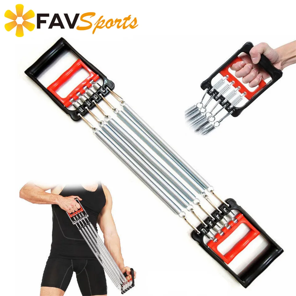 

FAVSPORTS Strong Strength Training Resistant Band Adjustable Hand Grip Elastic Springs Chest Expander Exercises Wrist Forearm