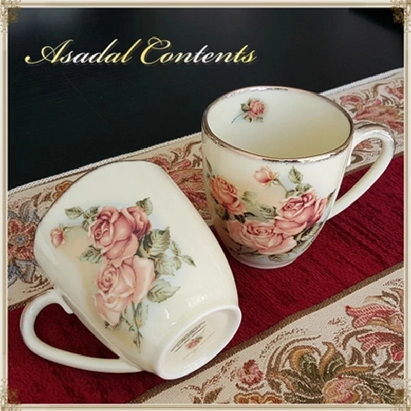 

Queen Of South Korea Rose Cups, Ceramic Cups Lovers Mug Simple, High-Grade Gold-Plated Cups Child, Free Shipping!