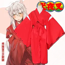 Инуяша Аниме Косплей Inuyasha cos Хэллоуин унисекс Бесплатная доставка японские кимоно костюмы