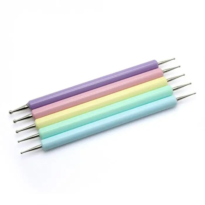Pintura da Arte do Unha Way Pontilhando Caneta Ponta Dot Pintura Manicure Ferramentas Kit Kg66 5 Pçs - Set 2 6 Ferramentas p pontilhar