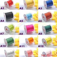 5 рулонов/50 метров 0,8 мм Кристалл Эластичный ремесло браслет бусины нить шнуры проволока 15 цветов в общей сложности для изготовления ювелирных изделий