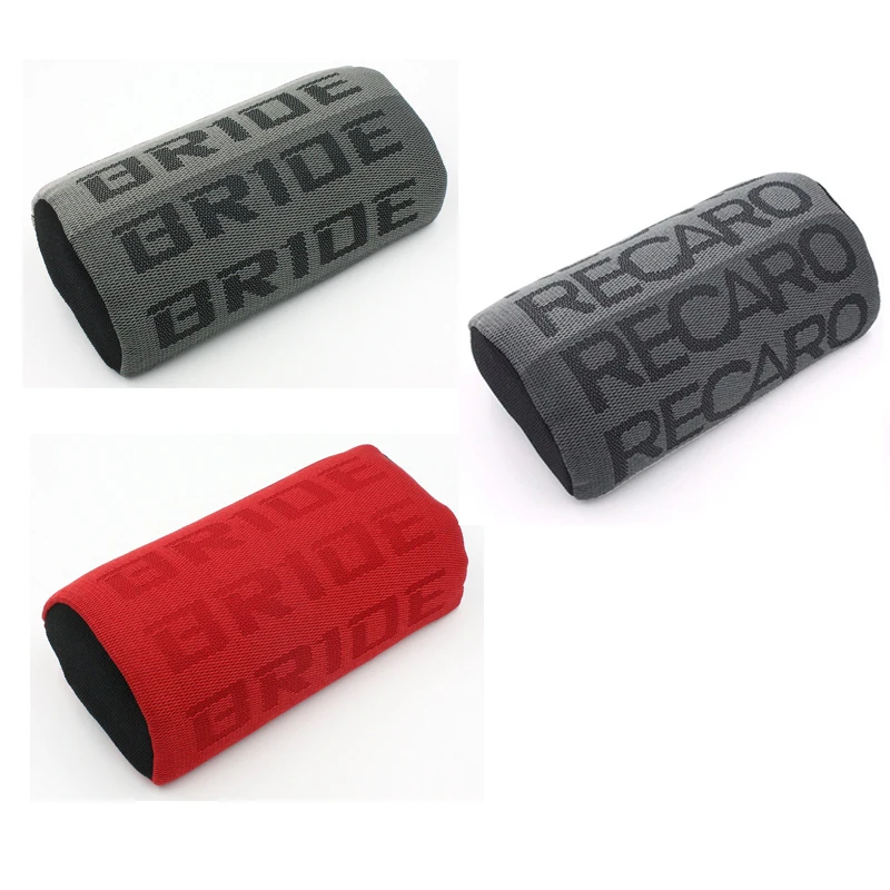 

JDM Bride Car Pillow Recaro Hellaflush Turbo Bolster Headrest Seat Supports Bride Neck Rest Seat Cover Head Rest Neckrest